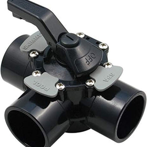 Waterway 15" Cpvc 3 Way Diverter Valve Truseal Black Straight Body 600-7200-CPVC