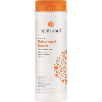 SpaGuard Enhanced Shock, 2 lb, Single, Multipurpose Shock for Spas & Hot Tubs, Produces Clear & Sparkling Spa Water, Easy to Use, Removes Unpleasant Odors