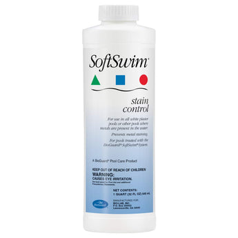 BioGuard SoftSwim Stain Control, 32 oz, Prevents Metals from Settling and Staining Pool Surfaces, Highly Effective and Easy to Use