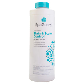 SpaGuard Stain & Scale Control for Spas & Hot Tubs, 1 Quart, Single, Concentrated Formula, Prevents Scale Formation, Removes Scale Build-up