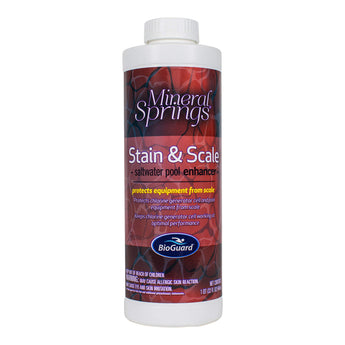 BioGuard Mineral Springs Stain and Scale, 1 qt, Single, Saltwater Pool Enhancer, Protects Equipment from Scale and Buildup