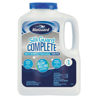 BioGuard SilkGuard Complete 1” Chlorinating Tablets, 4.5 lb, Chlorine Tablets for Sanitizing Swimming Pools