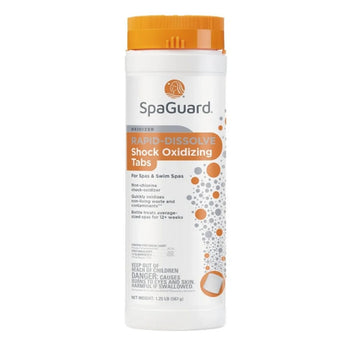 SpaGuard Rapid-Dissolve Shock Oxidizing Tabs for Spas & Swim Spas, 1.25 lb, Non-Chlorine Shock Oxidizer, Rapidly Oxidizes Non-Living Waste and Contaminants.