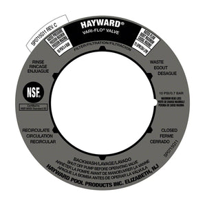 Hayward Valve Position Label SPX0715G
