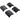 Hayward Rear Skirt 2 Hinged / 2 Non Hinged Black 4/Pk PVXH013BKPK4