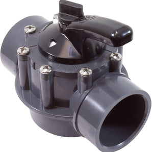 Hayward 2 Port Pvc Diverter Valve 15In Skt 2In Spg Dark Gray PSV2SDGR