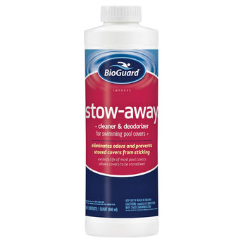 BioGuard Stow Away, 1 qt, Single, Cleaner & Deodorizer for Swimming Pool Cover, Eliminates Odors, Aids in Stain and Soil Removal, Extends Life of Pool Covers