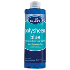 BioGuard Polysheen Blue Clarifier - 1 Quart, Fast-Acting Formula & Highly Concentrated Water Clarifier, Effective for All Swimming Pool and Filter Types