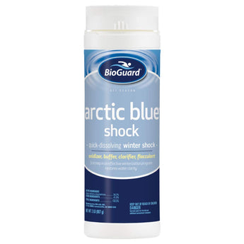 BioGuard Arctic Blue Shock, 2 lb, Quick-Dissolving & Multi-Purpose Winter Shock, Restores Water Clarity, Ideal for All Pool Surfaces