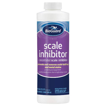 BioGuard Scale Inhibitor, 1 Quart, Concentrated Formula, Prevents and Removes Scale Build-Up and Metal Stains, Protects Pool Equipments