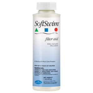 BioGuard SoftSwim Filter Aid and Flocculant, 1 lb, Single, Eliminates Cloudy or Hazy Water, Restores Pool Sparkle, Improves Filter Efficiency