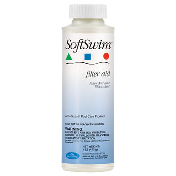 BioGuard SoftSwim Filter Aid and Flocculant, 1 lb, Single, Eliminates Cloudy or Hazy Water, Restores Pool Sparkle, Improves Filter Efficiency