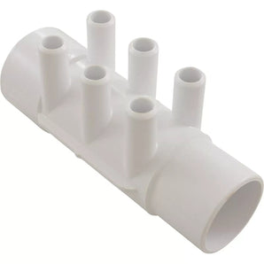 Waterway Plastics Manifold 3/4" Smooth Barb, 6 Port, 2" Slip x 2" Spigot 672-494