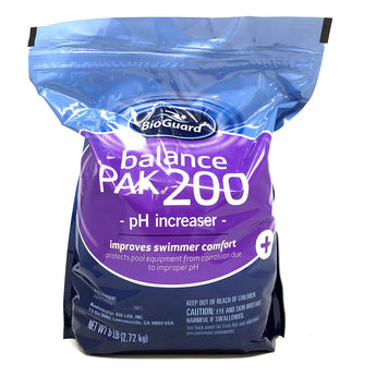 BioGuard Balance Pak 200, 6 lb, pH Increaser for Pool Maintenance, Protects Pool Equipment from Corrossion, Improves Swimmer Comfort