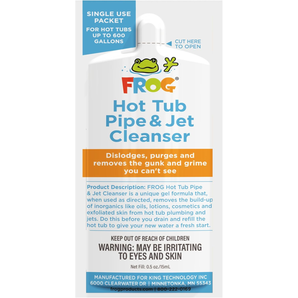 FROG Hot Tub Pipe and Jet Cleanser Single-Use Deep Cleaning Packet for Hot Tubs up to 600 Gallons (01-14-6178)