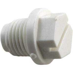 Praher 1/4In Plug Abs White E-15-S1