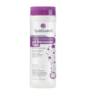 SpaGuard Rapid-Dissolve pH Decreaser Tabs for Spas & Swim Spas, 1.25 lb, Quickly Decrease Water pH Level, Protects Spa Equipment