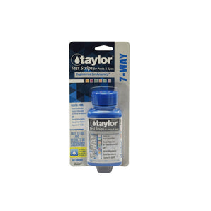 Taylor Technologies Test Strips 7Way Free Cl/Tot Cl/Br/Ph/Alk/H/Cya 50 Ct S-1403