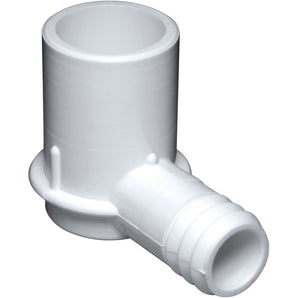 Waterway 411-3490 1" Spigot x 3/4" Barb 90° Adapter
