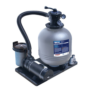Waterway 25 Sf Twin Cartr Filter W/ 1/8 Hp Pump Ctr Disch 3  520-4070