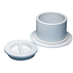 Waterway Flange & Plug Assembly-White For Volleyball Pole Holder 540-6710