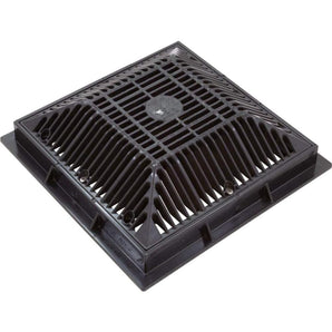 Waterway Waterway 9X9 Frame & Grate Black 640-4791 V