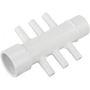 Waterway 672-3900B 1″ S x 1″ SPG 6-Port 0.38″ Ribbed Barb Manifold